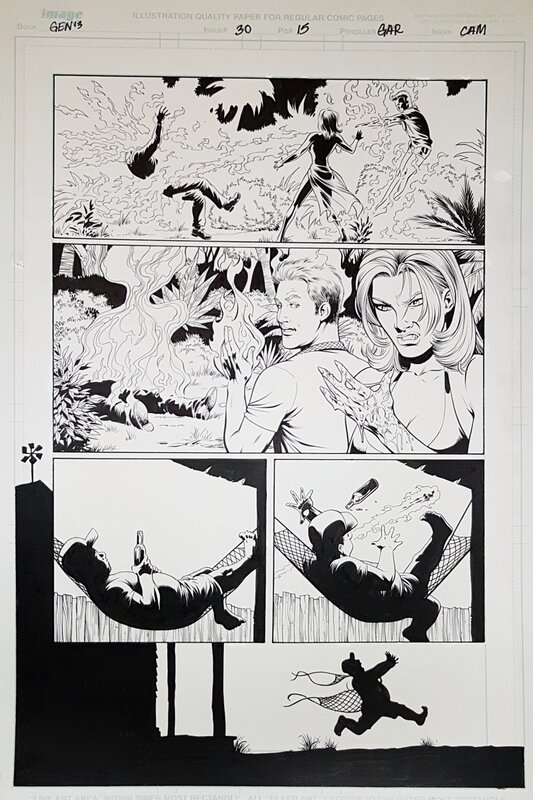 Gen 13 #30 p15 par Gary Frank, Cam Smith - Planche originale