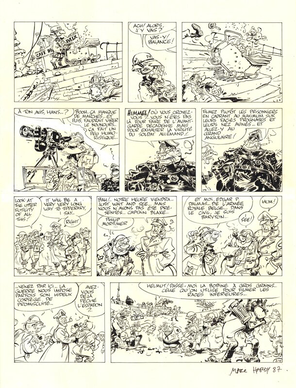 En vente - Hardy : La Patrouille des Libellules tome 2 planche 24 - Planche originale