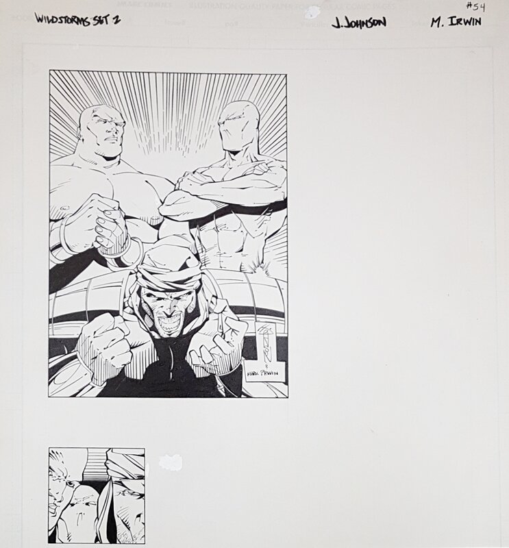 Jason Johnson, Mark Irwin, Wildstorm Set II #54 : Muezzin, Saladin, & Sahara - Original Illustration