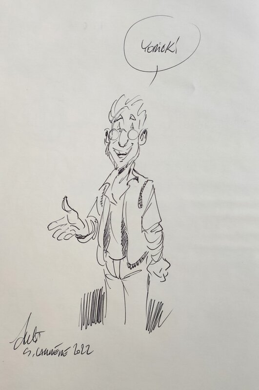 Serge Carrère, Léo Loden T.6 Diamants noirs sur canapé - Sketch