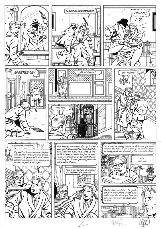 André Taymans, Erwin Drèze, Raphaël Schierer, Jacques Martin, Lefranc - Le châtiment - Planche originale