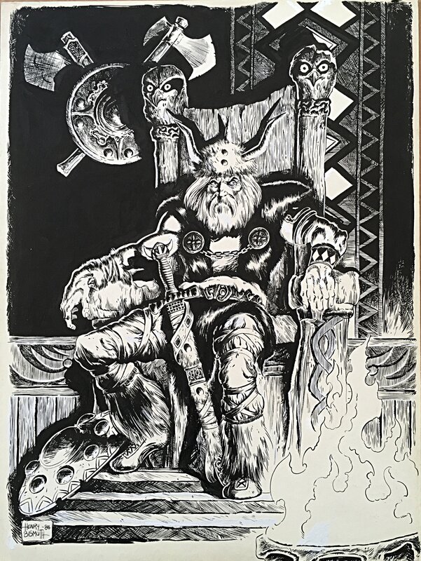 Henry Bismuth, The Loneliness of the Throne - Original Illustration
