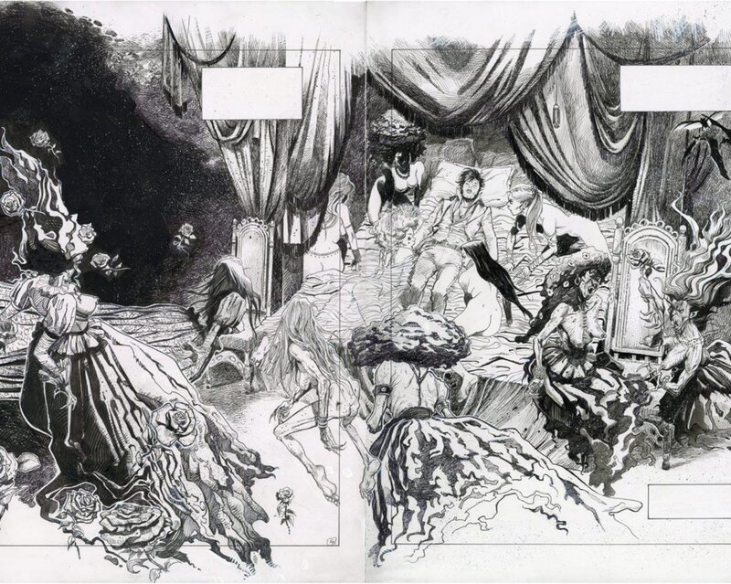 En vente - Georges Bess, Bram Stoker Dracula, pages 60-61 - Planche originale