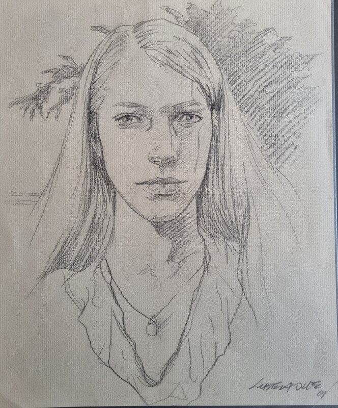 Portrait féminin by Liberatore - Original art