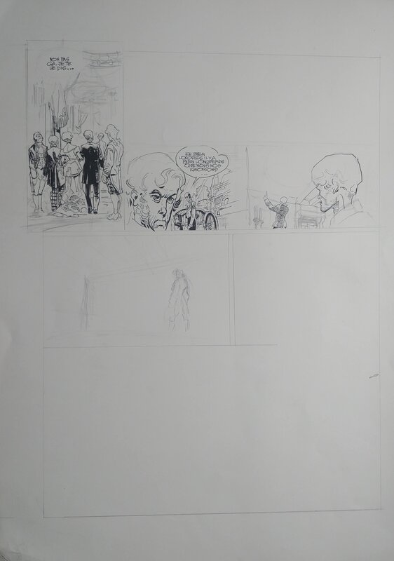 En vente - Antonio Parras - Ebauche de planche - Serie non identifiée - Planche originale