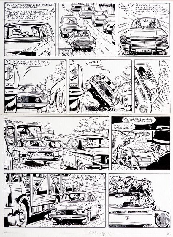 Tibet, Ric Hochet : L'homme à la voiture bleue - Comic Strip