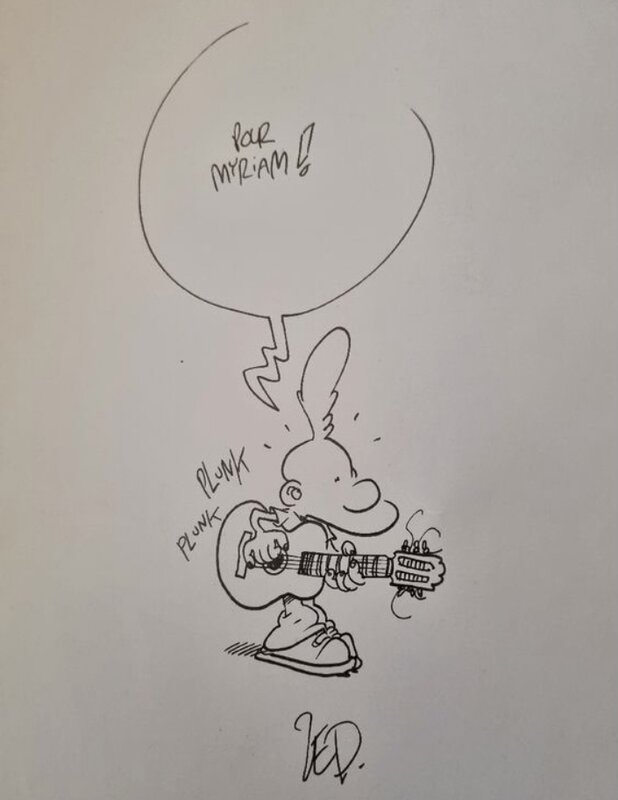 Zep, Titeuf jouant de la guitare ! - Dédicace