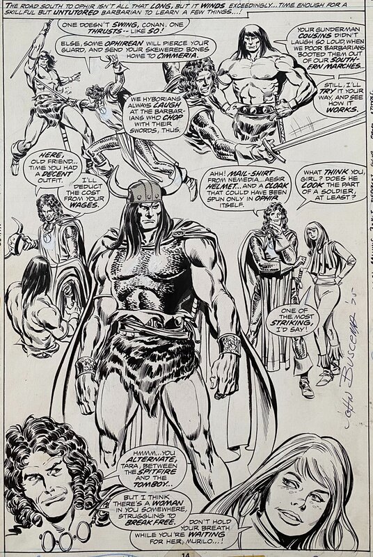 John Buscema, Tom Palmer, Conan the Barbarian - The Altar and The Scorpion - #52 p14 - Planche originale