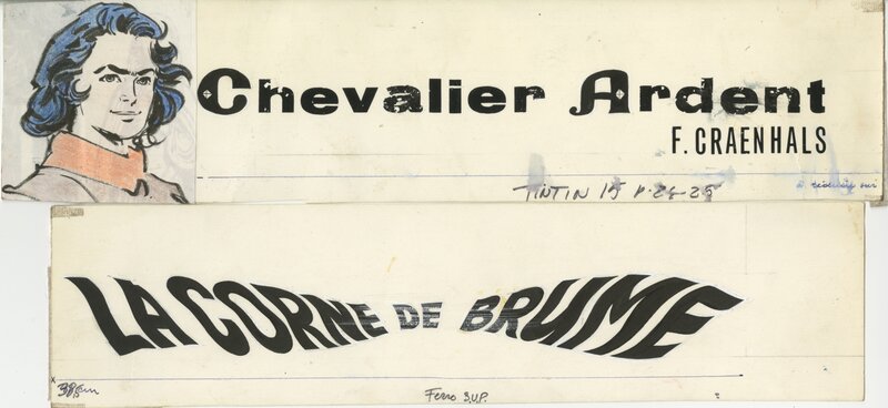 François Craenhals, Bandeau-Titre pour Chevalier Ardent - Illustration originale