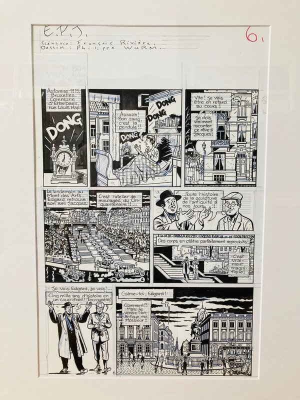 For sale - Philippe Wurm, Edgar P Jacobs - Le rêveur d'apocalypses / planche 6 - Comic Strip
