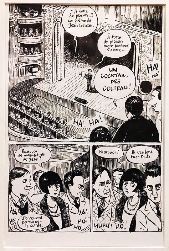 For sale - Planche originale Catel - Kiki de Montparnasse - Man Ray - Cocteau - Comic Strip