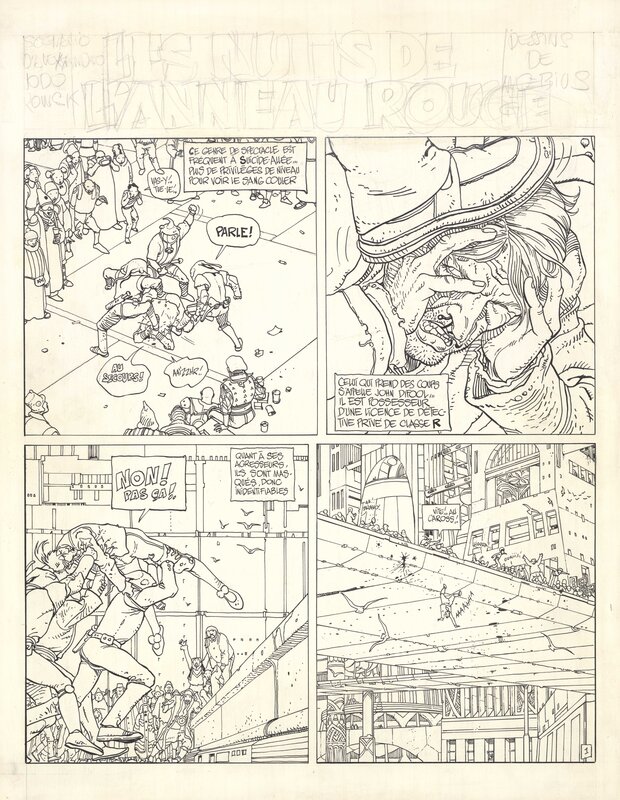 Moebius, L'incal noir - planche 1 - Comic Strip
