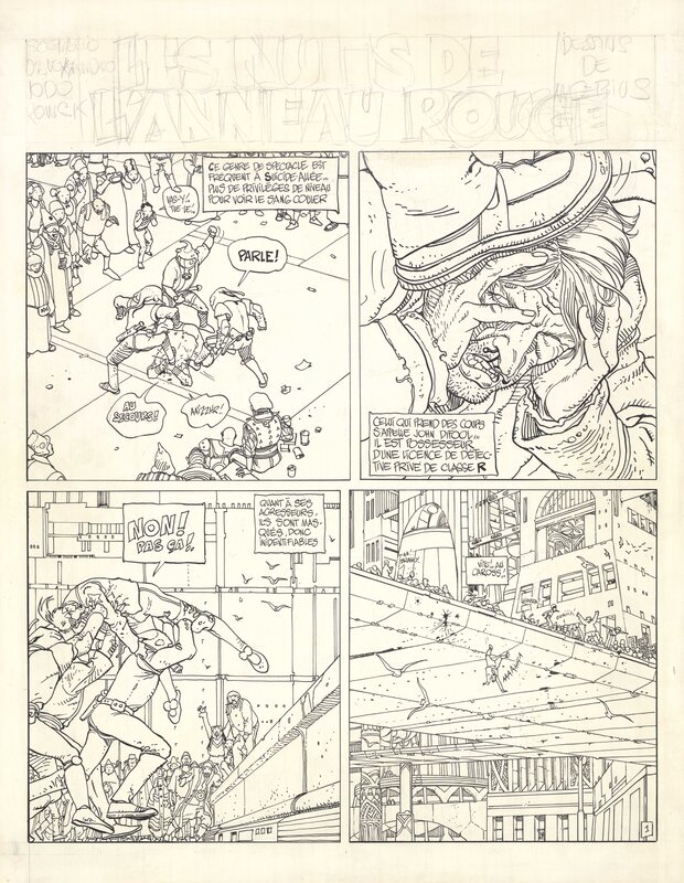 Moebius, L'incal noir - planche 1 - Planche originale