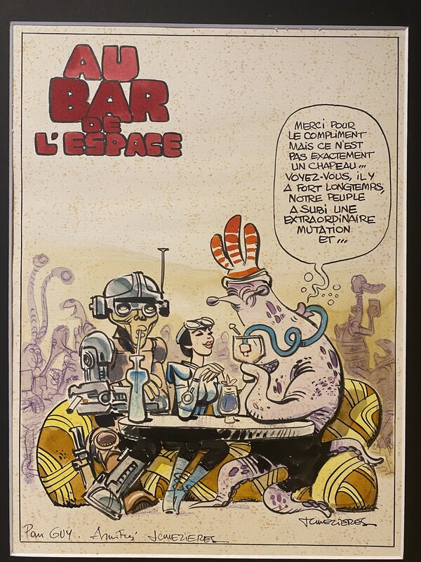 Au bar de l’espace par Jean-Claude Mézières - Illustration originale