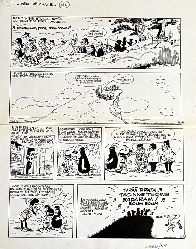 Jean-Claude Fournier, Bizu - Le Piège Mélomane - Planche originale