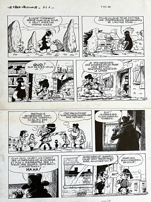 Jean-Claude Fournier, Bizu - Le Piège Mélomane - Planche originale