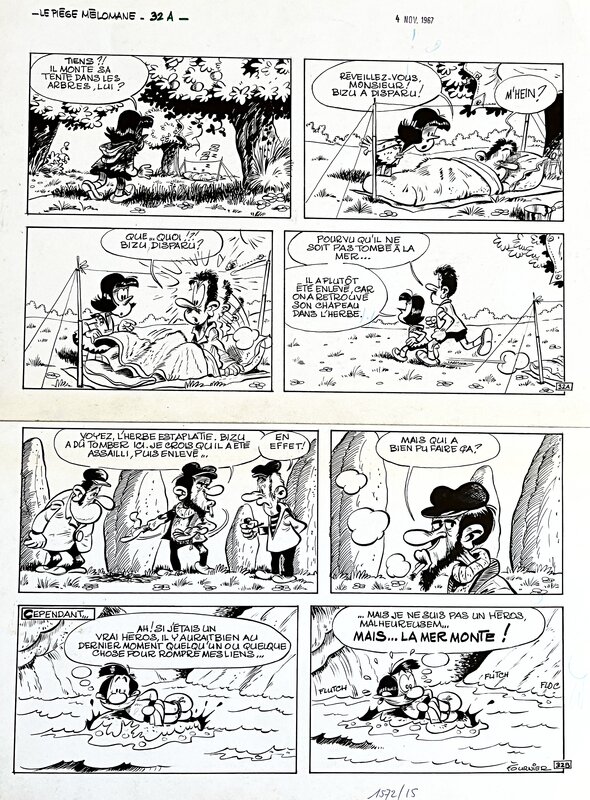 Jean-Claude Fournier, Bizu - Le Piège Mélomane - Planche originale