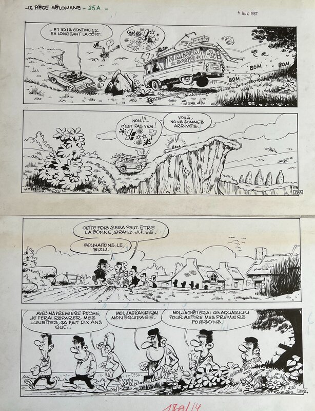 Jean-Claude Fournier, Bizu - Le Piège Mélomane - Planche originale