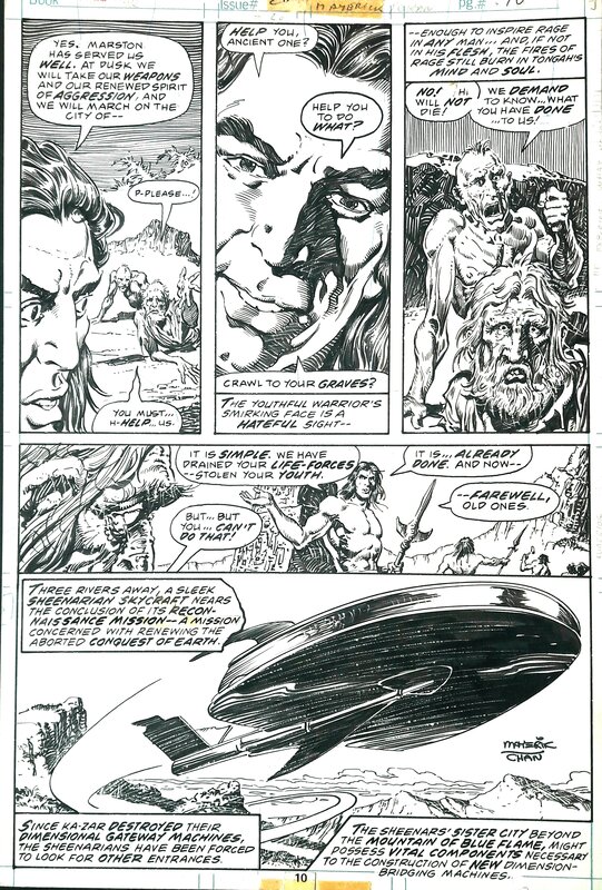 Val Mayerik, Ernie Chan, Ka-zar (lord of the hidden jungle), planche originale 10 - Comic Strip