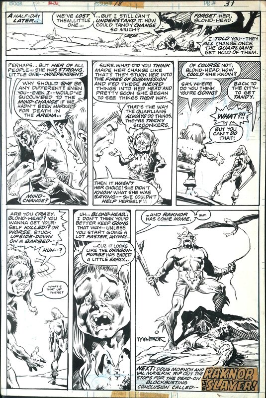 Val Mayerik, Ka-zar (lord of the hidden jungle), planche originale 31 - Planche originale