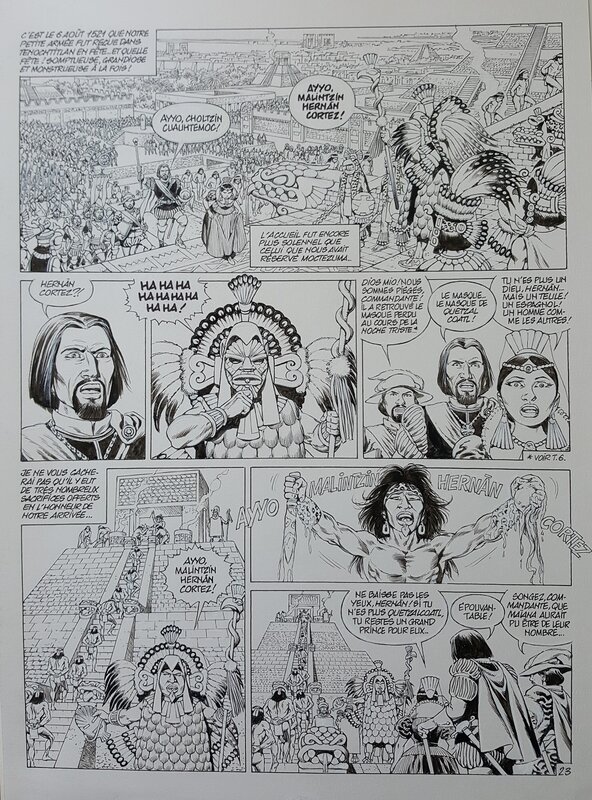 Jean-Yves Mitton, Quetzalcoatl tome 7 planche 23 - Planche originale