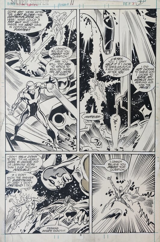 Joe Rubinstein, Joe Staton, Silver Surfer et Nova - Vol.3 - Planche originale