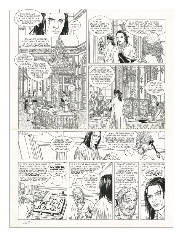 En vente - Patrice Pellerin, L’Épervier tome 9 - planche 8 - Planche originale