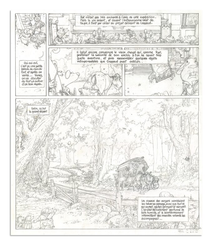 En vente - Michel Plessix, Le Vent dans les Saules tome 1 - planche 15 - Planche originale