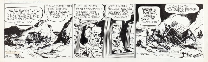 Fred Harman, Red Ryder Daily Comic Strip - Planche originale