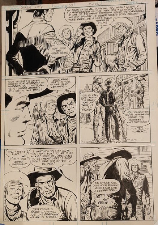 Jonah hex 43 page 5 par Gérald Forton - Planche originale