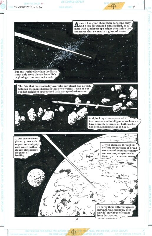 Michael Lark, Superman : War of the Worlds page 2 - Planche originale