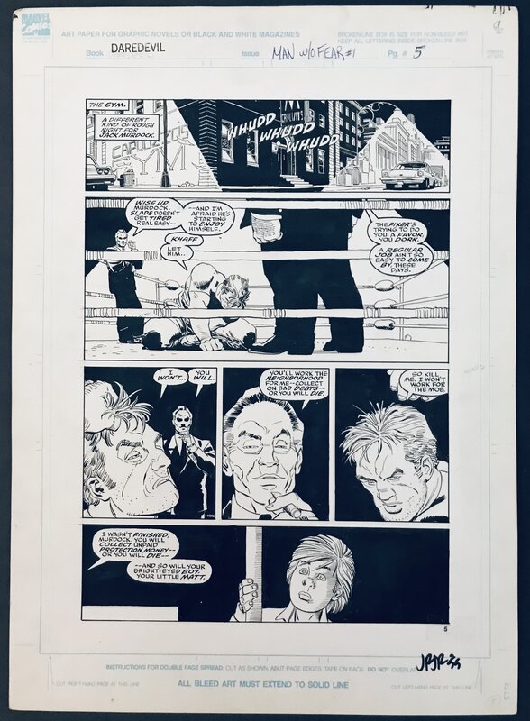 John Romita Jr., Al Williamson, John Romita JR - Daredevil: The Man Without Fear #1 page 5 - Planche originale
