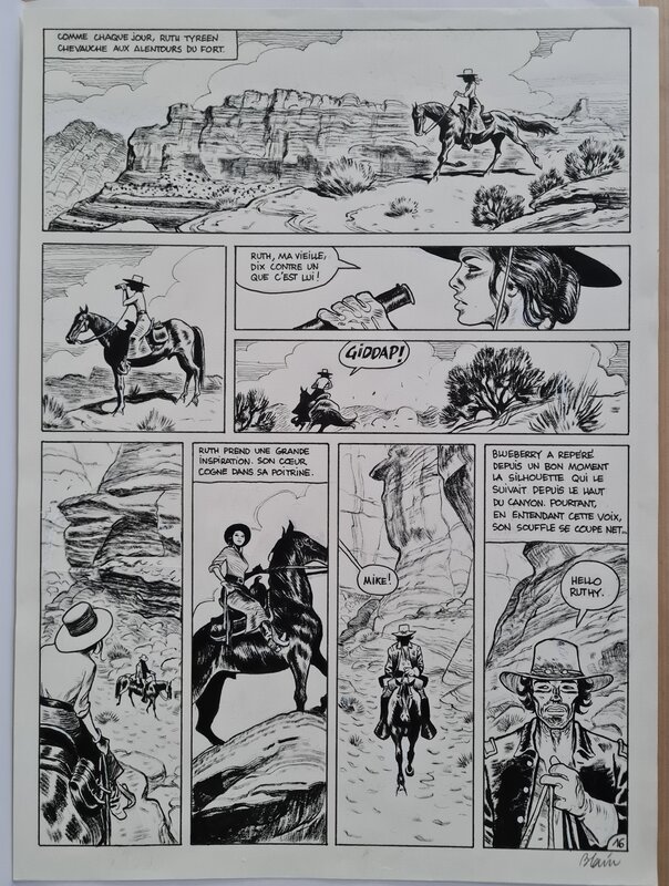 For sale - Blain, Lieutenant Blueberry T1, Amertume Apache - Comic Strip