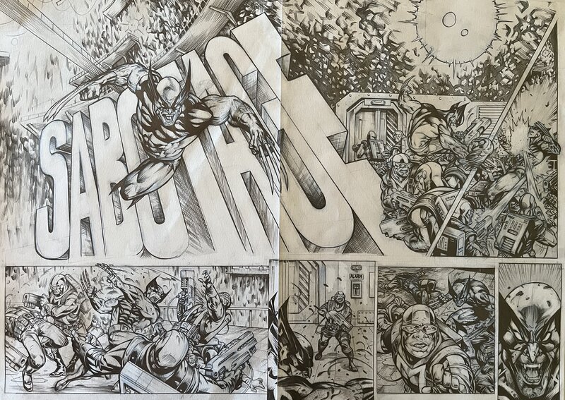 Sergi Domenech, Wolverine double page  sabotage - Comic Strip