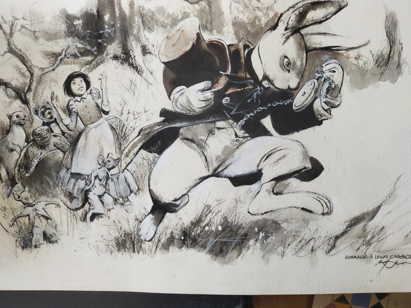 René Follet, Hommage à Lewis Carroll - Original Illustration