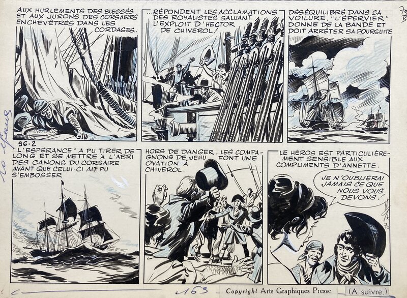 Noël Gloesner, Marijac, Mademoiselle Ci-devant : scène navale - Comic Strip
