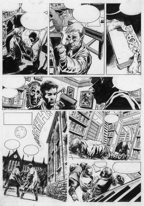 En vente - Manuel Garcia, Akham Mysteries Tome 1 planche 29 - Planche originale