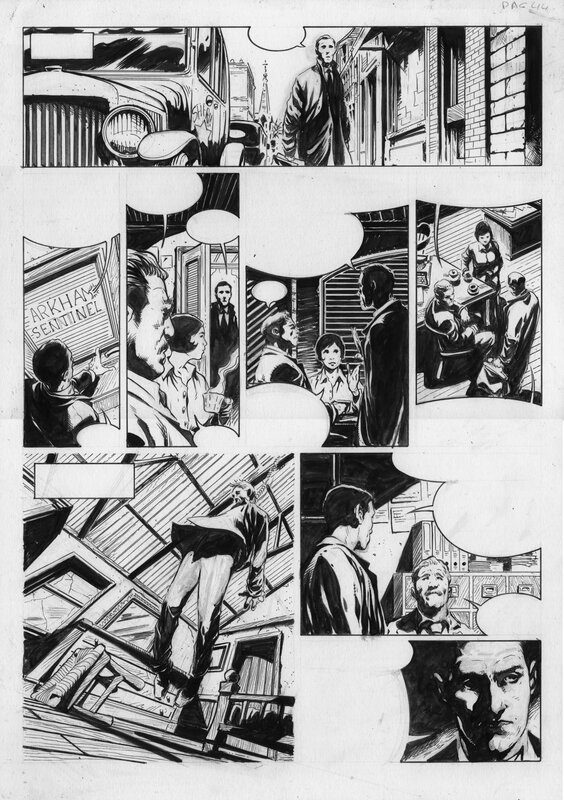 En vente - Manuel Garcia, Akham Mysteries Tome 1 planche 44 - Planche originale