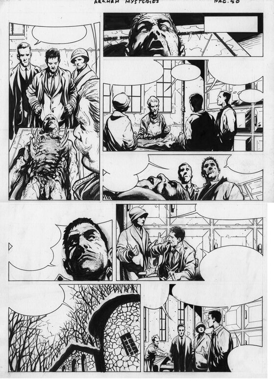 En vente - Manuel Garcia, Akham Mysteries Tome 1 planche 50 - Planche originale
