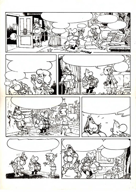 For sale - Greg, Planche ORIGINALE N°2  D'ACHILLE TALON ET LE TRESOR DE VIRGULE VERSION AMERICAINE - 1981 - Comic Strip
