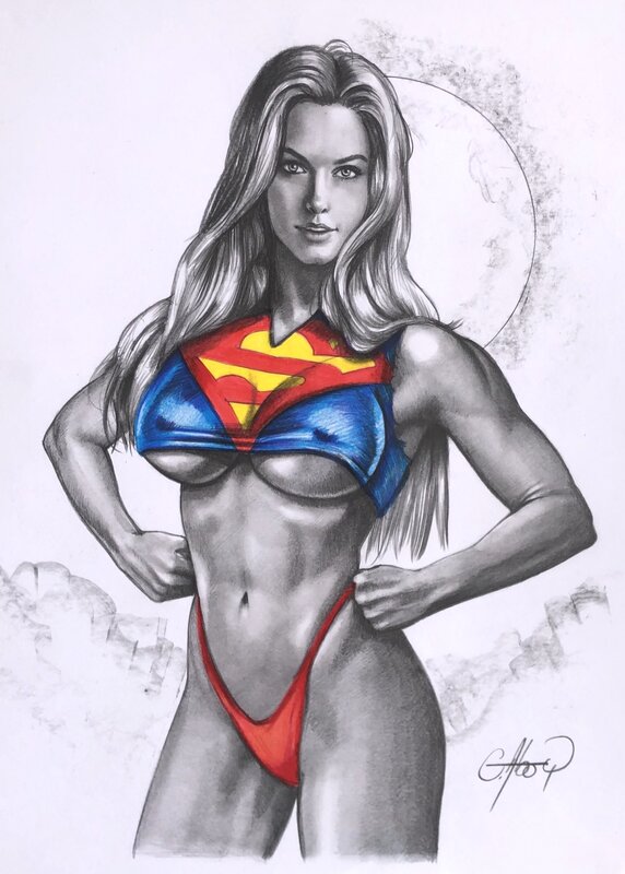 Supergirl par Claudio Aboy - Illustration originale