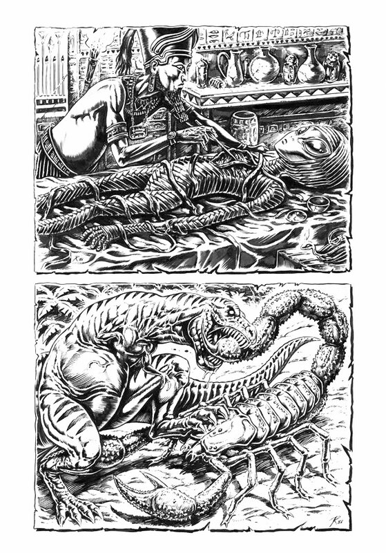 Raúlo Cáceres, Deux illustrations du jeu de rôle Eden - Original Illustration