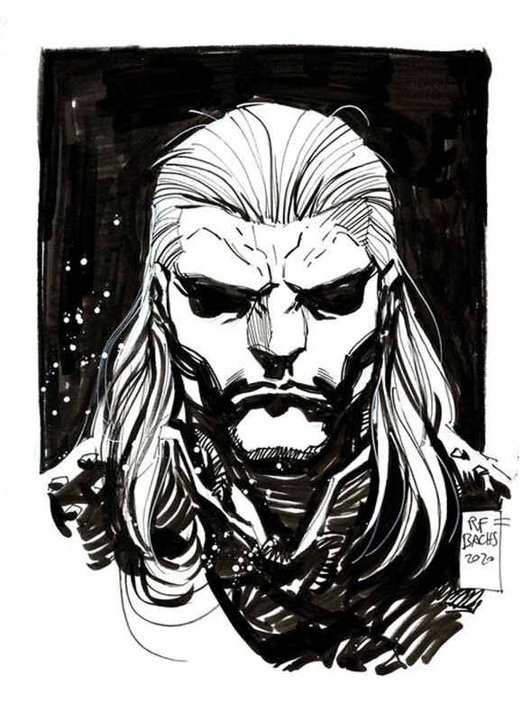 Witcher by Ramon F. Bachs - Original Illustration