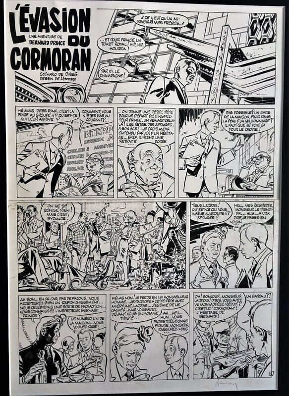 Hermann, Bernard Prince / Andy Morgan: L'évasion du Cormoran (Die Erbschaft) - Planche originale