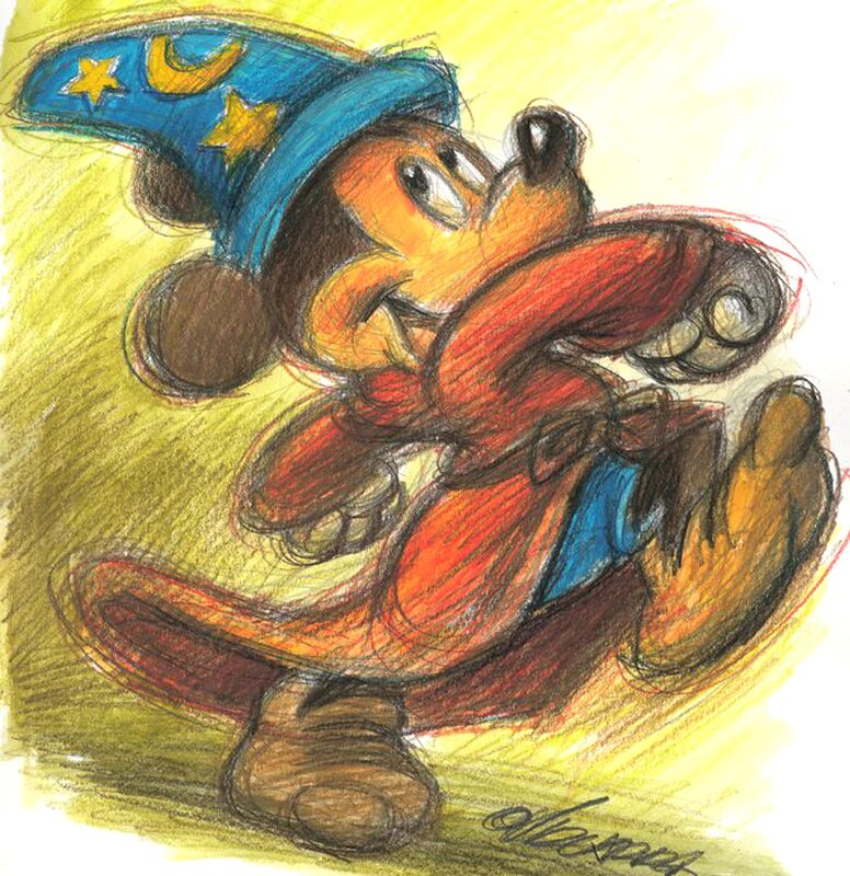 Joan Vizcarra, Mickey Mouse - L'apprenti sorcier - Planche originale