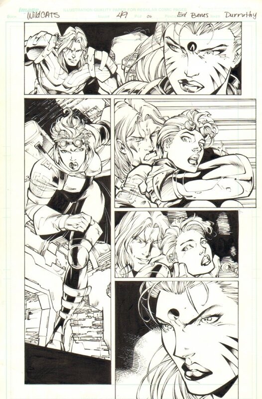 Wildc.a.t.s #49 P6 par Ed Benes, Armando Durruthy - Planche originale