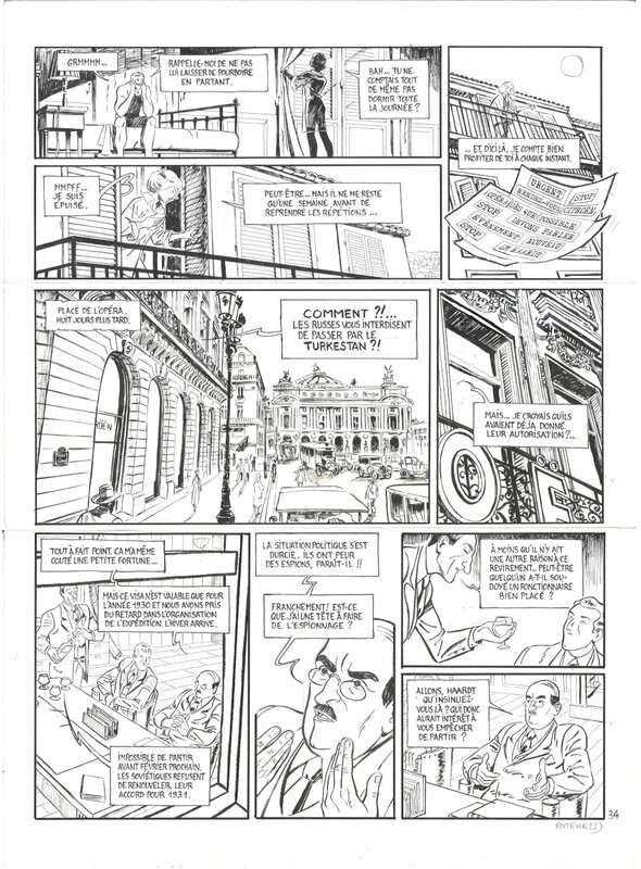 For sale - Arnaud Poitevin. La croisière jaune Tome 1 page 36 by Arnaud Poitevin - Comic Strip