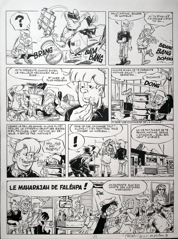 Christian Godard, Martin Milan, planche originale - Comic Strip
