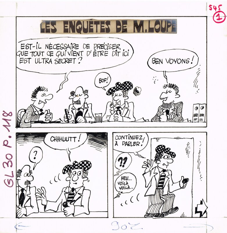 Paul Carali, Les enquêtes de M. Loupe 2 - Planche originale