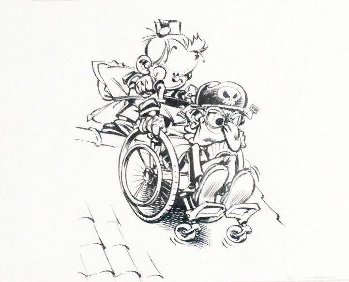 Le petit Spirou - Illustration - Janry - Planche originale